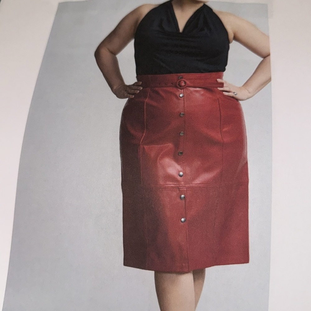 NY&CO SKIRT, MIDI, FAUX LEATHER, SIZE XXL - Picture 6 of 6